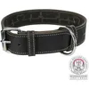 Image de Collier pour chien en cuir ciré et vieilli Heartbeat Trixie Noir L 18986