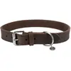 Image de Collier pour chien en cuir ciré et vieilli Trixie Marron L/XL 19009