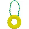 Image de jouets pour chien - Pneu sur corde en caoutchouc naturel Trixie Vert TU 33702