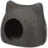 Image de Trixie Abri pour chat en peluche Douillet Cat - 38 x 35 x 37 cm - Gris anthracite