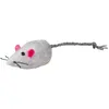 Image de Souris avec cloche en peluche pour chat Trixie Blanc 5 cm 4139