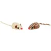 Image de Souris au fil de coton/à la rabane pour chat Trixie Blanc 5 cm 45808