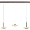 Image de Suspension moderne brun foncé ellipses blanches LED 10W