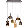 Image de Suspension Art déco IRIDES verre 6 LED 9W Paul Neuhaus