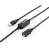 Image de Câble USB A mâle vers USB A femelle - 10 m - Noir