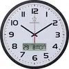 Image de Horloge murale digitale et analogique - Noir et blanc