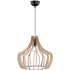 Image de Suspension RL WOOD bois clair/noir Ø44cm E27 150cm