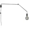 Image de Applique murale LINE noire métal E27 avec interrupteur Trio