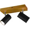 Image de Trio Spot plafond double - Bois clair