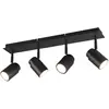 Image de Plafonnier salle de bain ANGELO noir 4xGU10 IP44 Trio