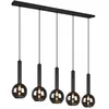 Image de Lustre Clayton noir Trio 5xE27 dimmable 115cm IP20