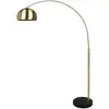 Image de Lampadaire arqué ARGENTINA doré Trio métal E27 200 cm