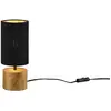 Image de Lampe de table Woody bois clair abat-jour noir E14