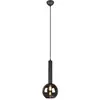 Image de Suspension Clayton noire Ø20 verre/métal E27 IP20 Trio
