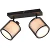 Image de Spot mural Trio BURTON noir/blanc 2xE14 dimmable IP20