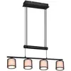 Image de Lustre Trio BURTON noir métal 4 lumières E14 dimmable