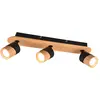 Image de Trio Spot plafonnier 3 lampes - Bois clair