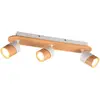 Image de Trio Aruni spot intérieur 3 lampes - Bois clair
