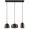 Image de Suspension métal Trio CHIRAZ 3 lumières E27 noir/or