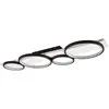 Image de Plafonnier LED Medera 4 anneaux noir/blanc 44W dimmable