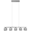Image de Suspension moderne Kaprun abat-jour argent 5xE14 Trio