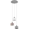 Image de Suspension moderne ronde chromée Kaprun 3xE14 Trio