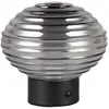 Image de Trio lighting Lampe à poser verre fumé - Noir