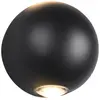 Image de Applique murale extérieure LED noire sphérique haut/bas 2x2 W AVISIO