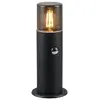 Image de Borne jardin 30cm détecteur E27 IP44 noir Trio Hoosic