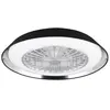 Image de Plafonnier ventilateur LED télécommande noir VARBERG