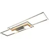 Image de Plafonnier LED moderne argenté géométrique 37W à télécommande Trio Albany