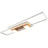 Image de Plafonnier LED géométrique Trio ALBANY 37W brun-gris avec télécommande, CCT réglable