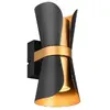 Image de Applique murale Trio COAT noir/or 2xGU10 haut-bas IP20