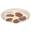 Image de Plafonnier décoratif LED 35W gris-brun à anneaux, télécommande, CCT 2700-6500K