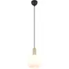 Image de Suspension Trio Diva noir laiton Ø20 verre blanc E27