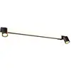 Image de Applique de salle de bain noire LED 9W avec 2 spots GU10, IP44, orientable, 90 cm