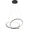 Image de Suspension moderne noire mate LED 52W CCT Darvin Trio