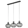 Image de Suspension loft Gila noire barre-métal 3 boules E27