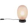 Image de Lampe de table noire verre ambre E27 25W FACETTE Trio