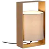Image de Lampe de table moderne café-gris abat-jour cadre E27 10W