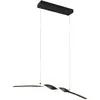 Image de Suspension LED moderne noire spirale allongée 18W, lumi?re chaude 3000K