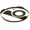 Image de Plafonnier LED moderne noir HORUS 22W disque lumineux en anneau