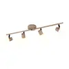 Image de Plafonnier spot barre beige moderne orientable 4x E14 pour intérieur