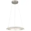 Image de Suspension LED moderne anneau argenté ?45 cm CCT 34W dimmable AMADOR