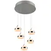 Image de Suspension LED moderne argentée ? anneaux ronds, dimmable, 8W, 800 lm