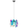 Image de Suspension décorative opalescente ? anneaux colorés, 1x E27 10W