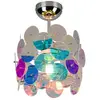 Image de Lampe de plafond décorative opalescente à cercles colorés, 1x E27, 10W