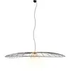Image de Suspension industrielle noire et dorée, abat-jour filaire 1x E27, 10 W LAURIS