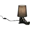 Image de Lampe de table art déco noire en céramique avec abat-jour E14 10W