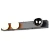 Image de Applique murale LED moderne noire et blanche en verre, 8W CCT avec interrupteur